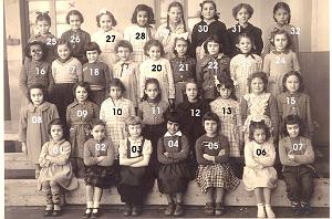 ECOLE LAMORICIERE FILLES 1954 CE2 MME BENSOUSSAN